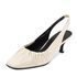 [KUHEE] Sling_back 0001_6cm,4cm_ Sling back Shoes for women with Comfort, Girl's Fashion Shoes, High Heels, Handmade, Sheepskin _ Made in Korea